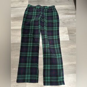 Green and Black Plaid Pants